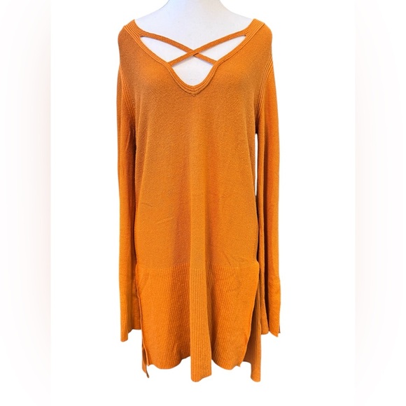 Free People | Criss Cross Knit Tunic Sweater (L) - Picture 5 of 9